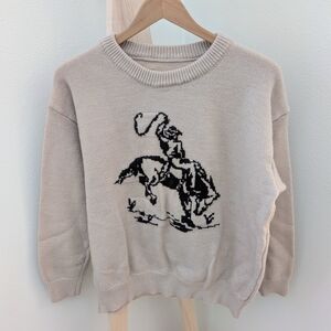 Abercrombie & Fitch Cowboy Crewneck Sweater In Beige - S
